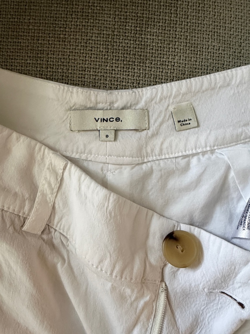 Vince White Linen Shorts size 0